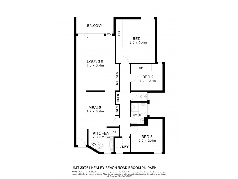 30/281 HENLEY BEACH ROAD, Brooklyn Park SA 5032 Floorplan