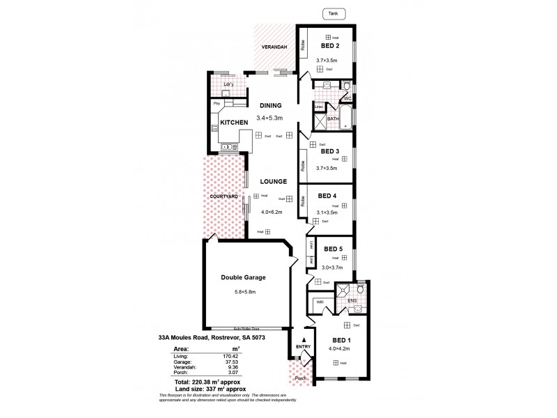 33A Moules Road, Rostrevor SA 5073 Floorplan