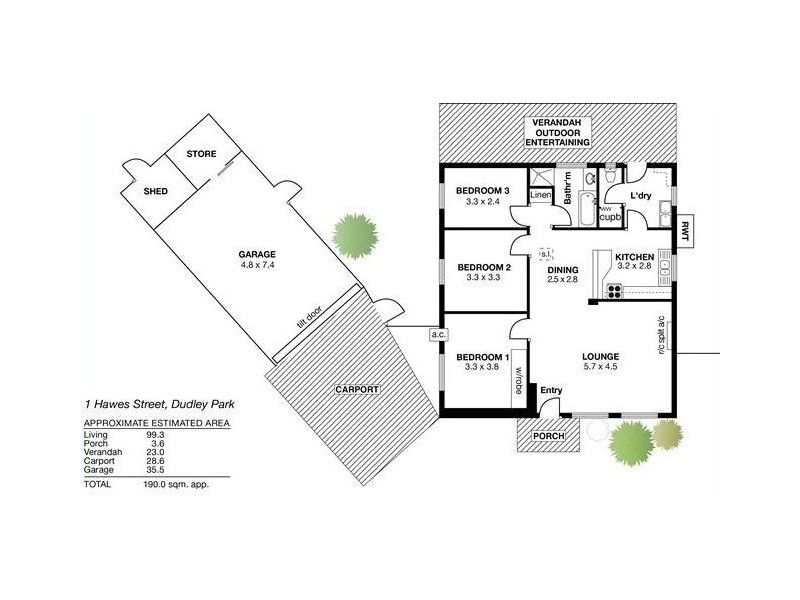 1 Hawes Street, Dudley Park SA 5008 Floorplan