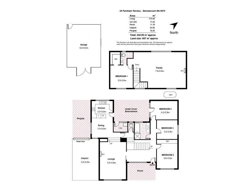 34 Farnham Terrace, Dernancourt SA 5075 Floorplan