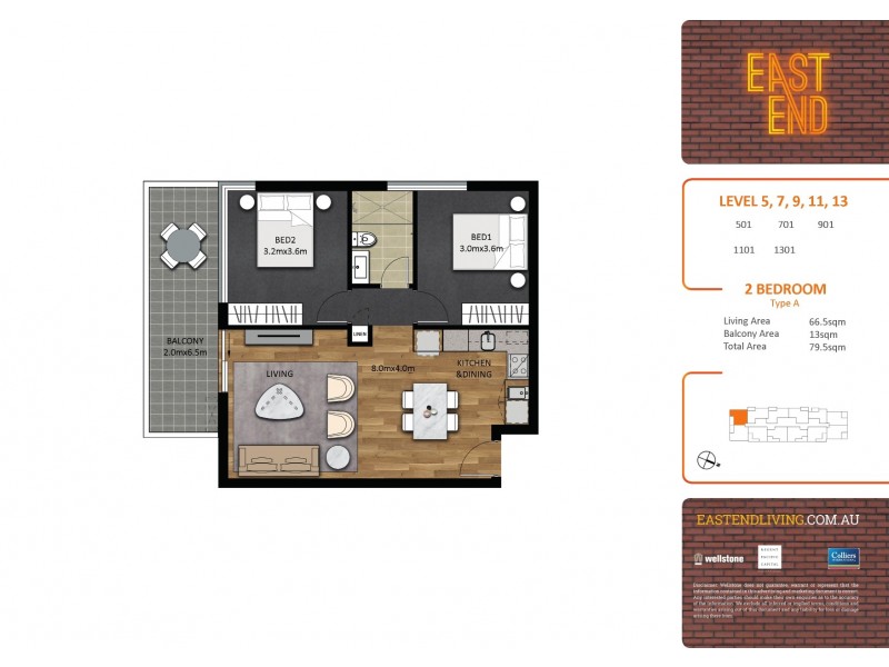 501/297 Pirie Street, Adelaide SA 5000 Floorplan