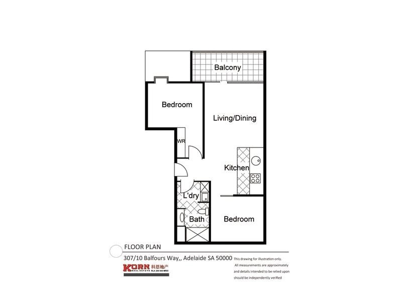 307/10 Balfours Way, Adelaide SA 5000 Floorplan