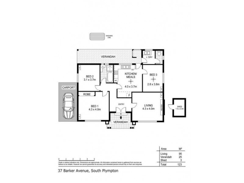 37 Barker Avenue, South Plympton SA 5038 Floorplan