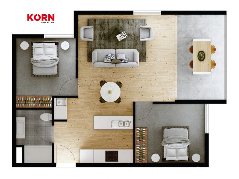 1201/156 Wright St, Adelaide SA 5000 Floorplan