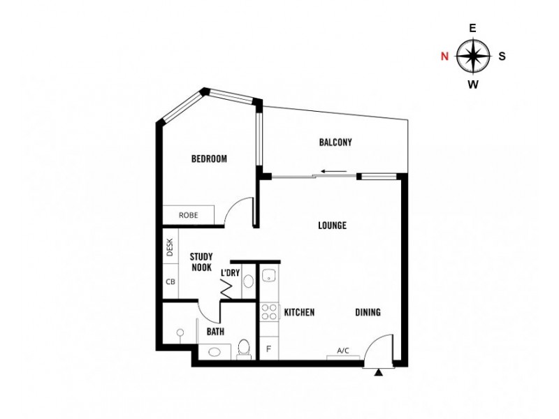 1303/421 King William Street, Adelaide SA 5000 Floorplan
