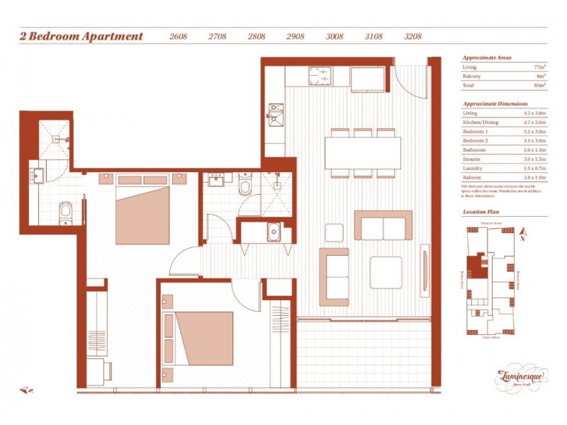 3008/38 Rosina Street, Adelaide SA 5000 Floorplan