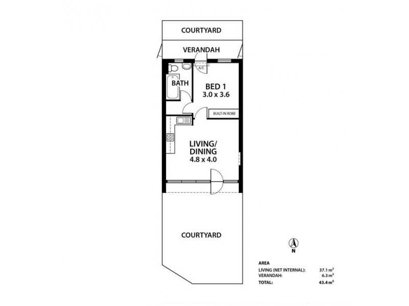 6/311 South Terrace, Adelaide SA 5000 Floorplan
