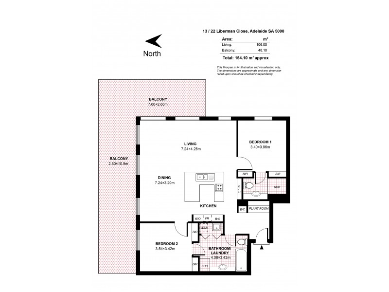 13/22 Liberman Close, Adelaide SA 5000 Floorplan