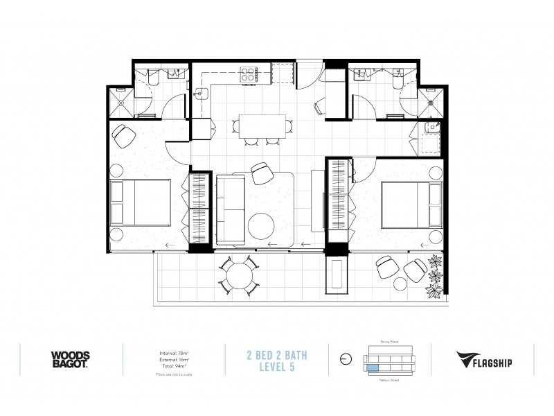 1707/17 Penny Place, Adelaide SA 5000 Floorplan