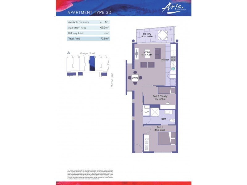 1204/281 Gouger Street, Adelaide SA 5000 Floorplan