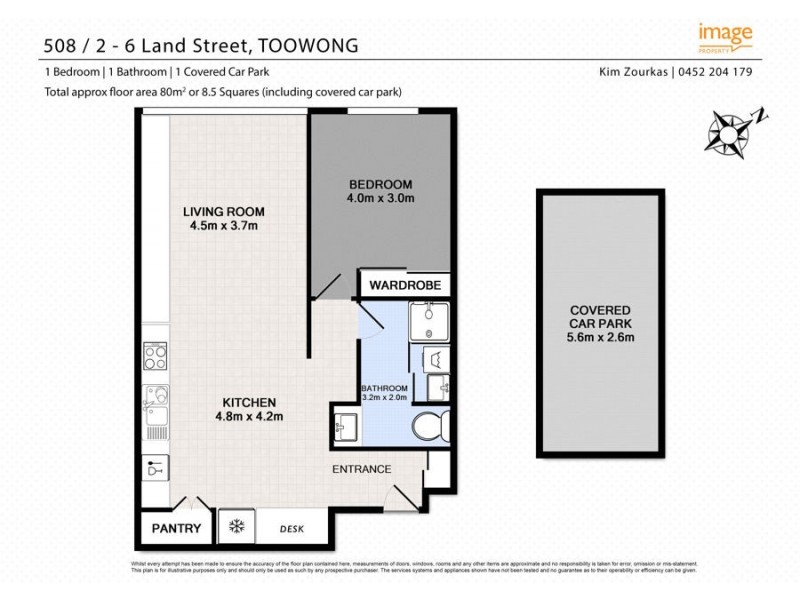 508/6 Land Street, Toowong QLD 4066 Floorplan