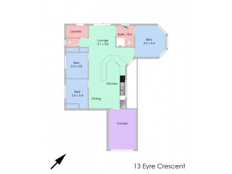 13 Eyre Crescent, Forster NSW 2428 Floorplan