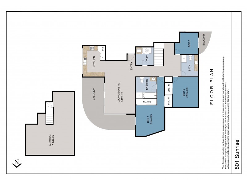 801/22-30 Manning Street Sunrise, Tuncurry NSW 2428 Floorplan
