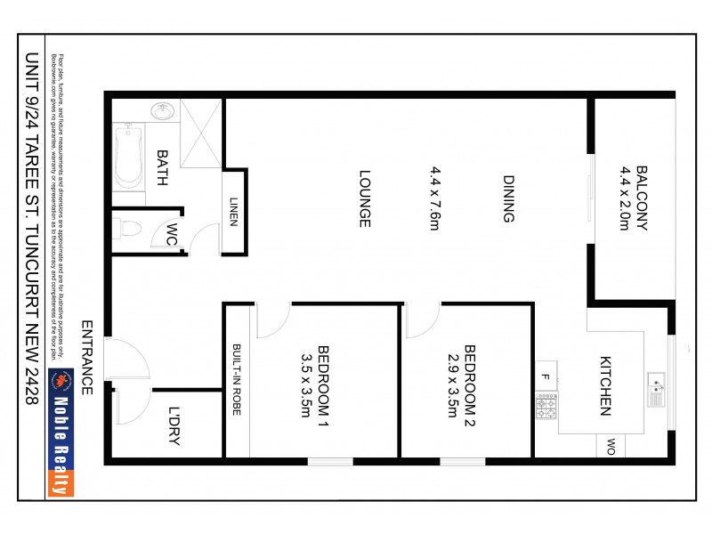 9/24-26 Taree Street, Tuncurry NSW 2428 Floorplan