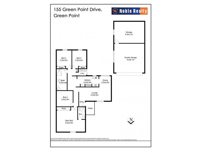 155 Green Point Drive, Green Point NSW 2428 Floorplan
