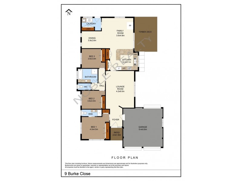 9 Burke Close, Forster NSW 2428 Floorplan