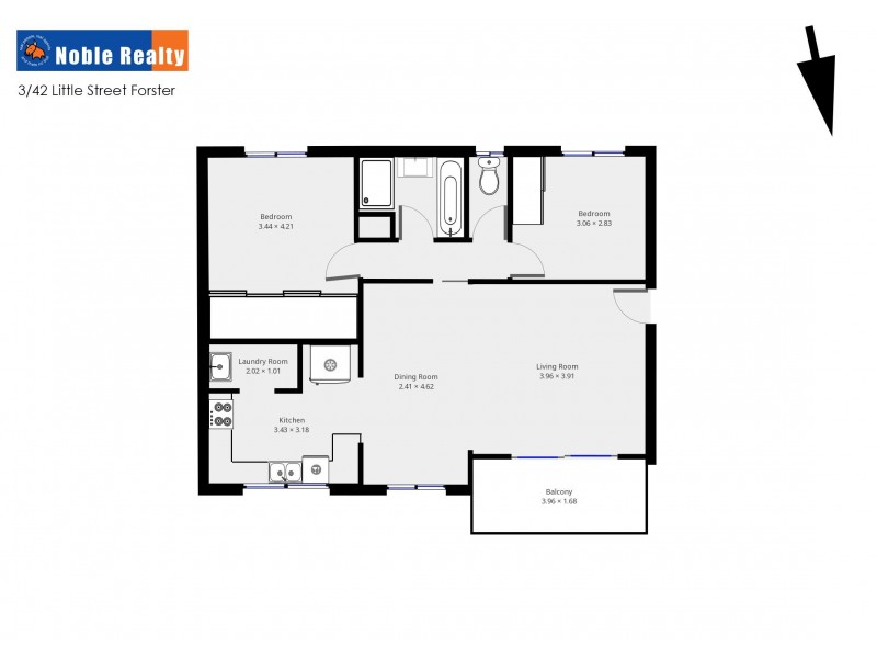 3/42 Little Street Riverview, Forster NSW 2428 Floorplan