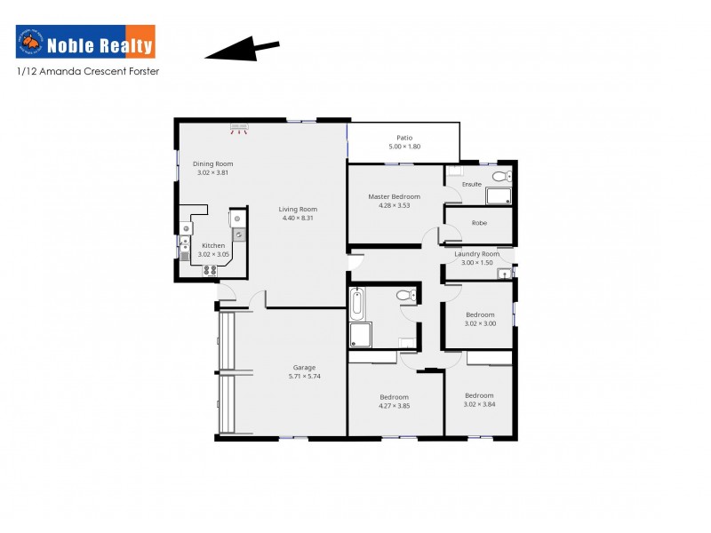 1/12 Amanda Crescent, Forster NSW 2428 Floorplan