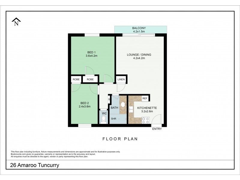 26/3-7 Peel Street Amaroo, Tuncurry NSW 2428 Floorplan