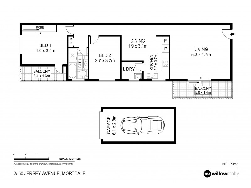 2/50 Jersey Avenue, Mortdale NSW 2223 Floorplan