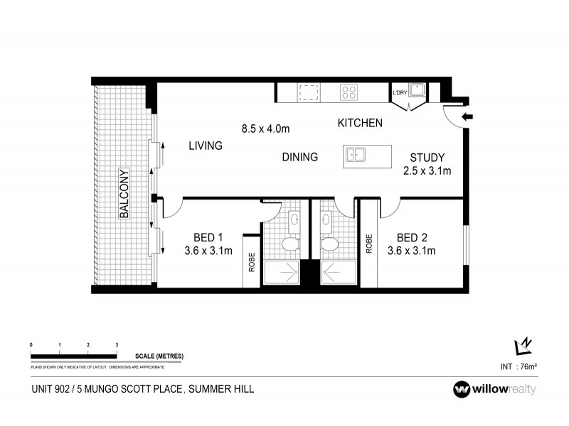 902/5 Mungo Scott Place, Summer Hill NSW 2130 Floorplan