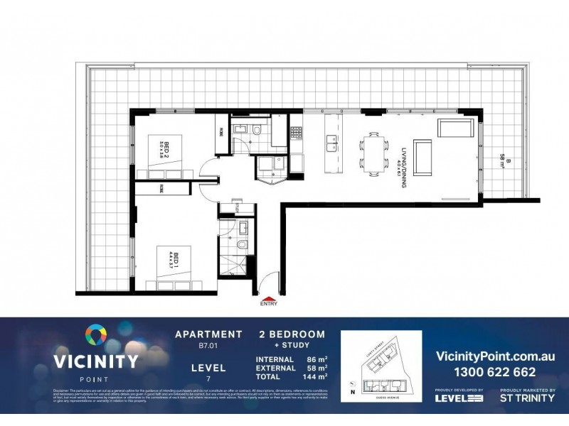 701/30-32 Guess Avenue, Wolli Creek NSW 2205 Floorplan