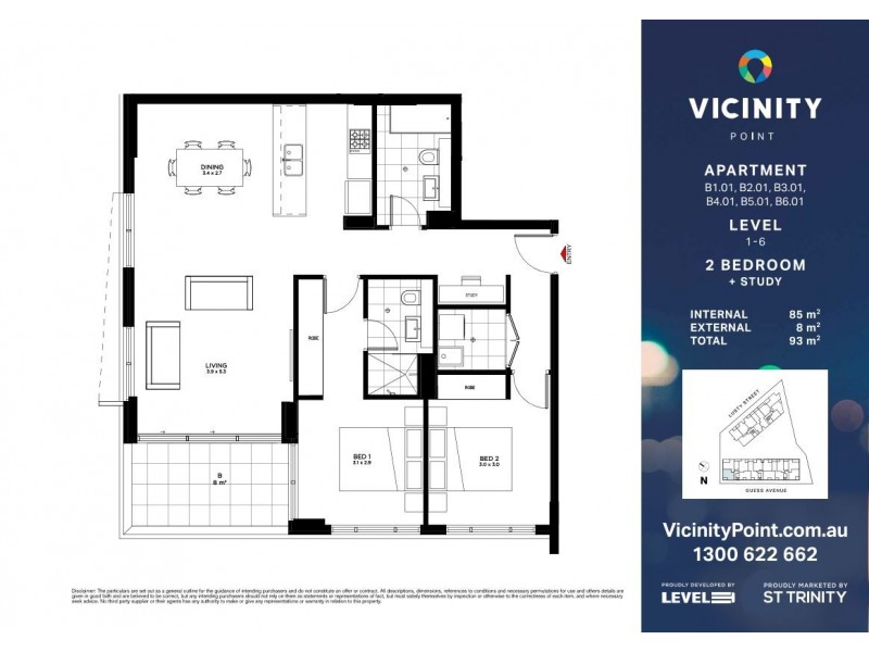 414/30-32 Guess Avenue, Wolli Creek NSW 2205 Floorplan