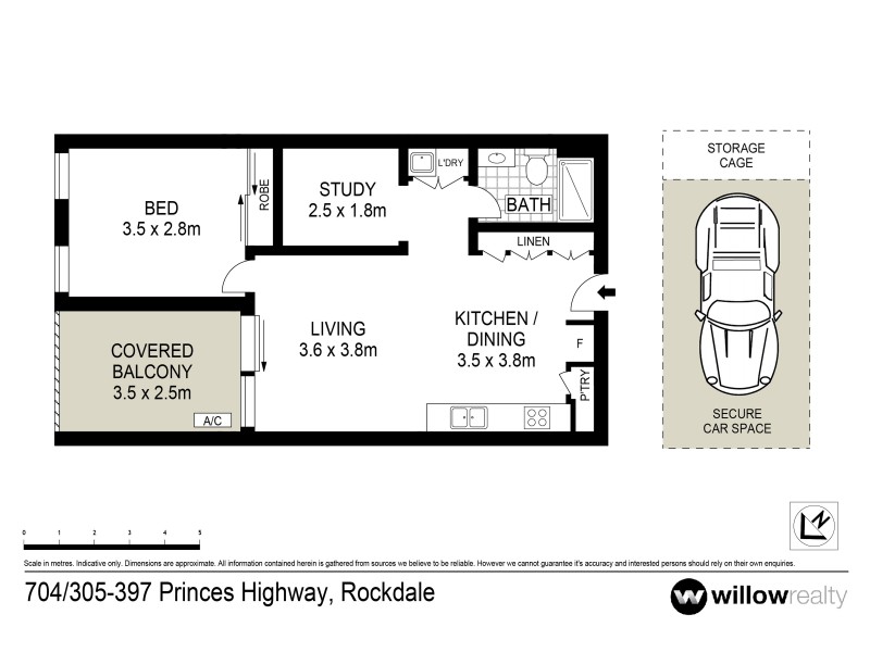704/395-397 Princes Highway, Rockdale NSW 2216 Floorplan