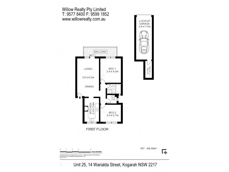 25/14 Warialda Street, Kogarah NSW 2217 Floorplan