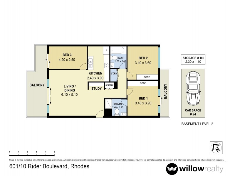 601/10 Rider Boulevard, Rhodes NSW 2138 Floorplan
