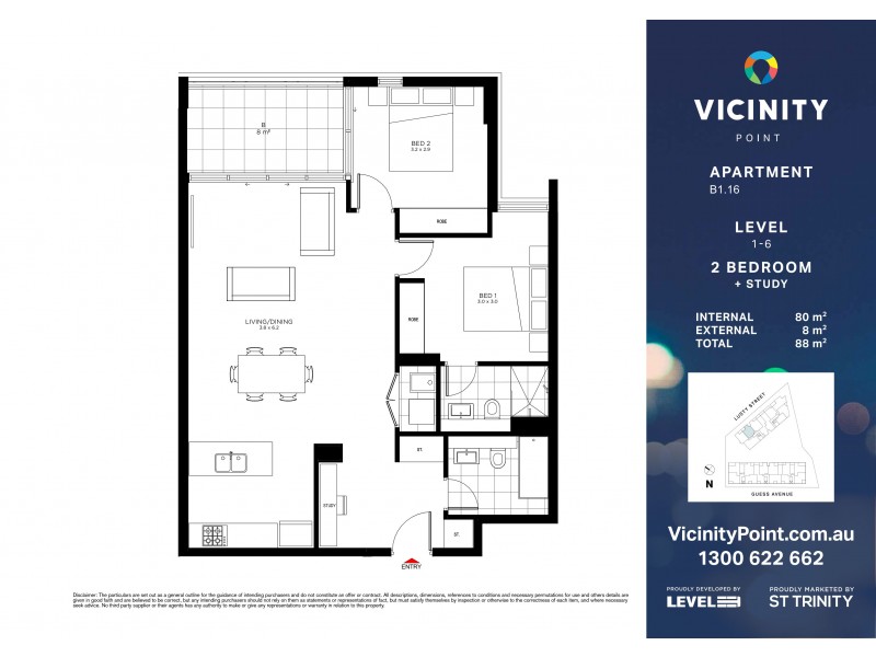 116/99B Bonar Street, Wolli Creek NSW 2205 Floorplan