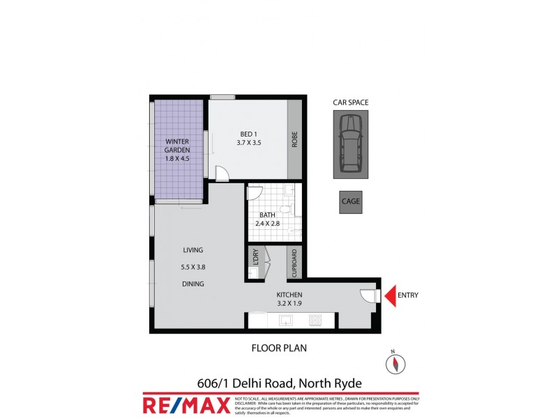 606/1 Dehli Road, North Ryde NSW 2113 Floorplan