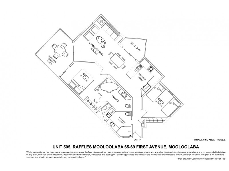 605/65-69 First Avenue, Mooloolaba QLD 4557 Floorplan