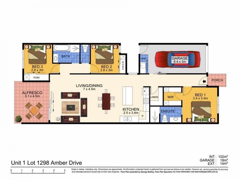 1/52 Amber Drive, Caloundra West QLD 4551 Floorplan