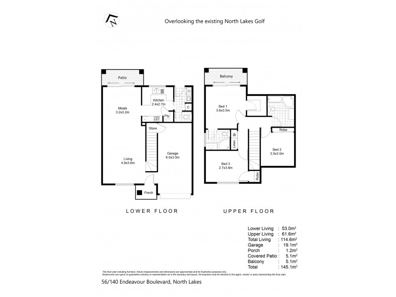 56/140 Endeavour Boulevard, North Lakes QLD 4509 Floorplan