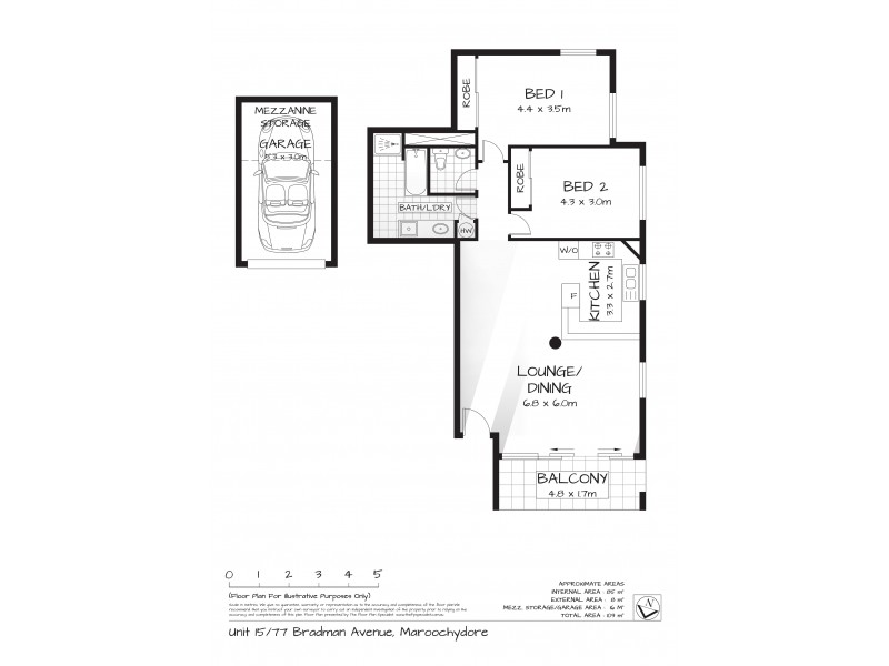 15/77 Bradman Ave, Maroochydore QLD 4558 Floorplan