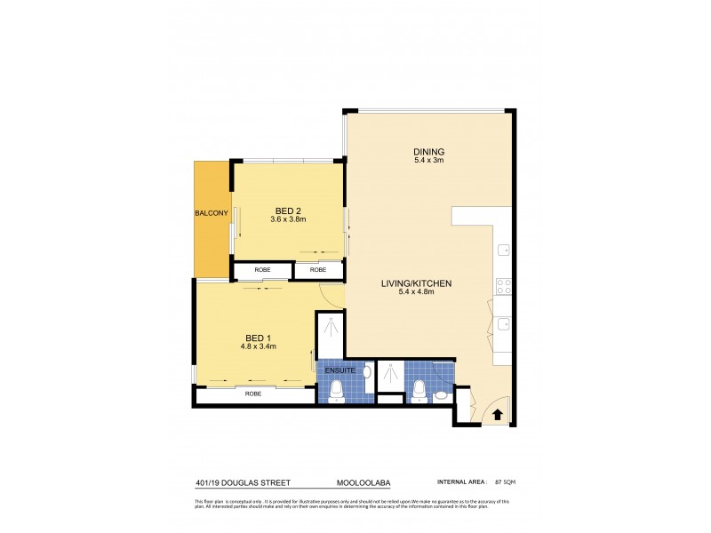 401/17-21 Douglas Street, Mooloolaba QLD 4557 Floorplan