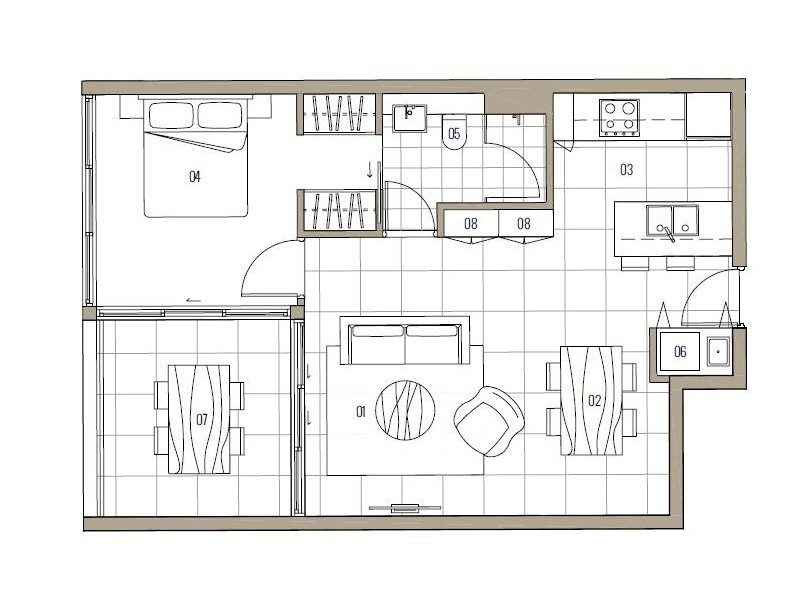 705/3 Meta Street, Mooloolaba QLD 4557 Floorplan