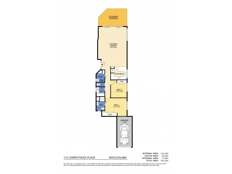 1/12 Carrothool Place, Mooloolaba QLD 4557 Floorplan