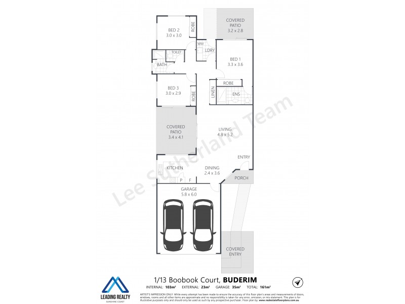 1/13 Boobook Ct, Buderim QLD 4556 Floorplan
