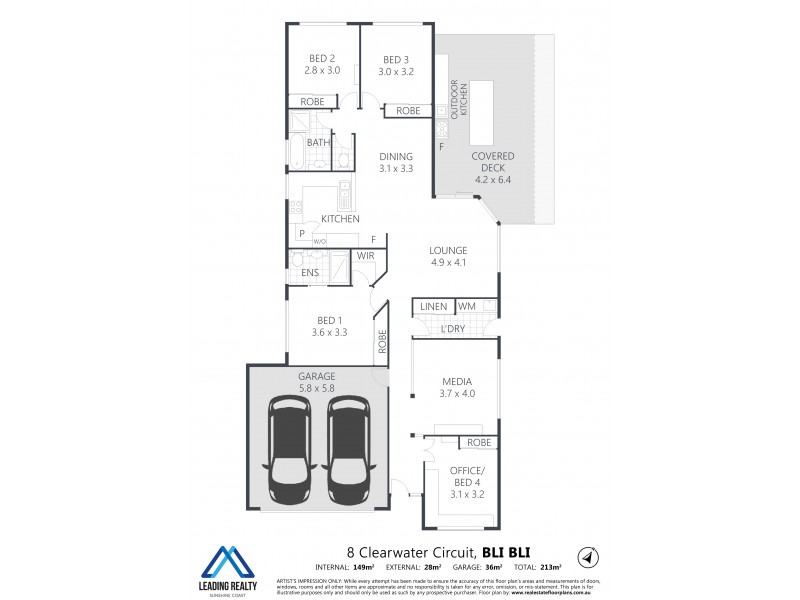 8 Clearwater Circuit, Bli Bli QLD 4560 Floorplan