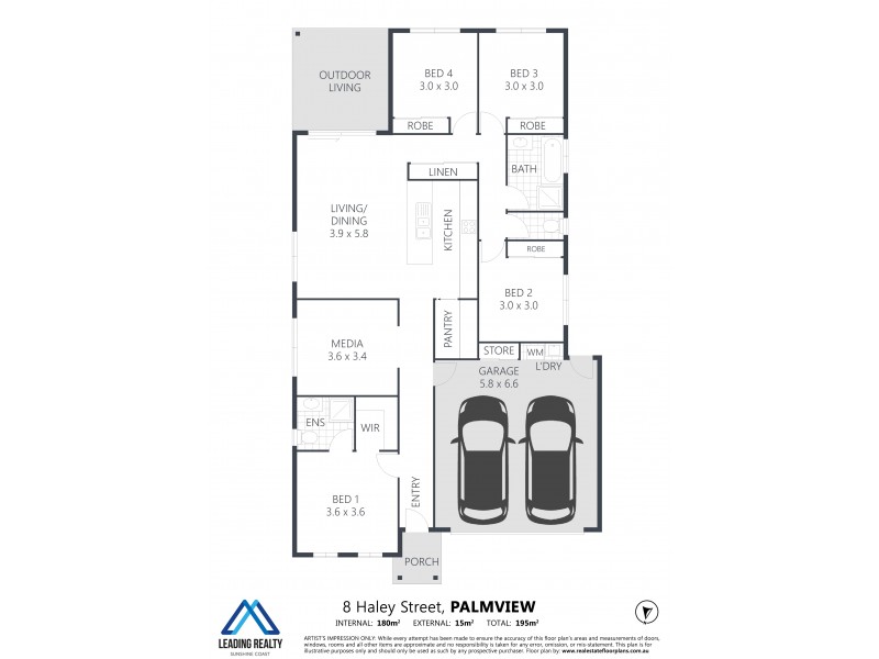 8 Haley St, Palmview QLD 4553 Floorplan