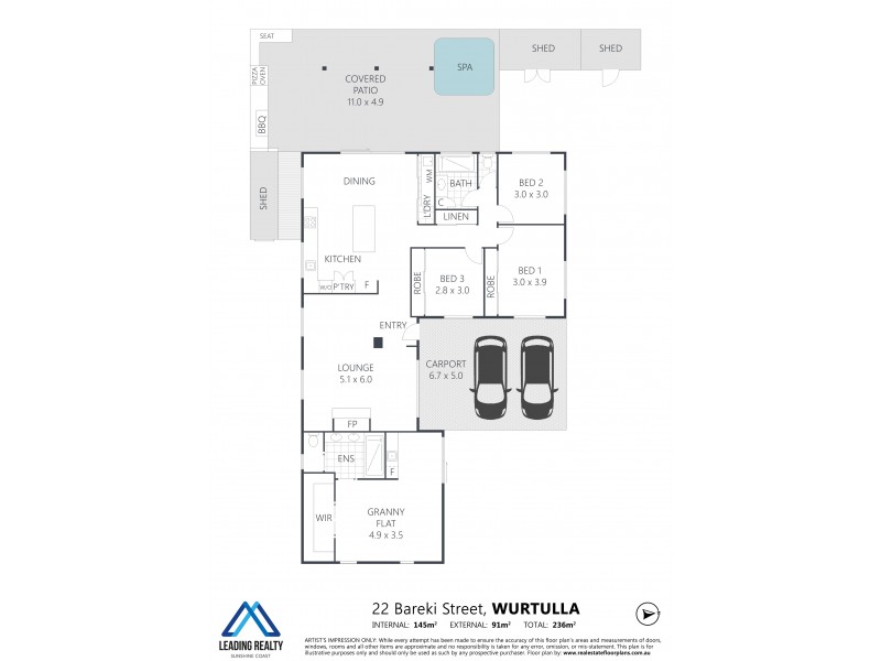 22 Bareki St, Wurtulla QLD 4575 Floorplan