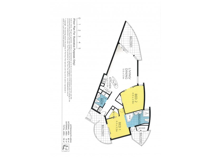 301/19 First Ave, Mooloolaba QLD 4557 Floorplan