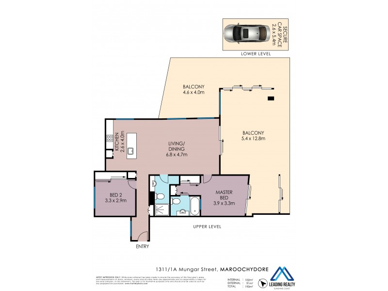 1311/1 Mungar Street, Maroochydore QLD 4558 Floorplan