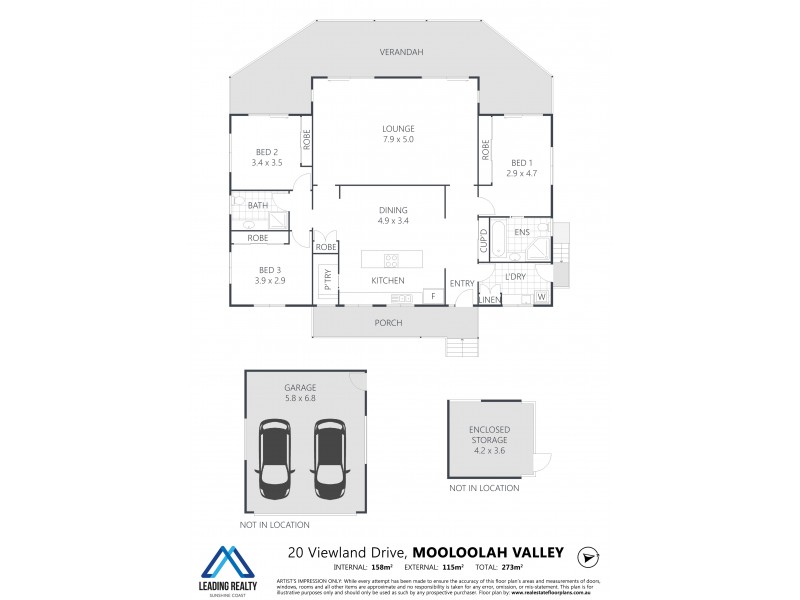 20 Viewland Dr, Mooloolah Valley QLD 4553 Floorplan