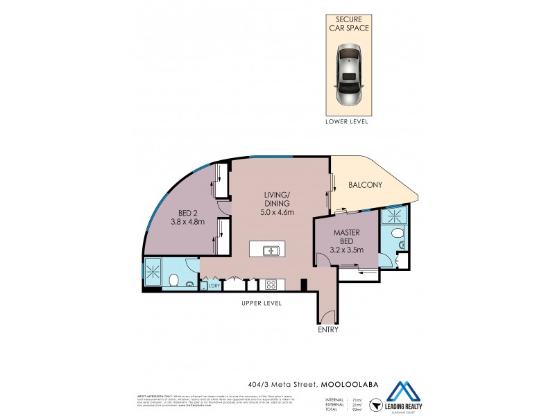 404/3 Meta Street, Mooloolaba QLD 4557 Floorplan