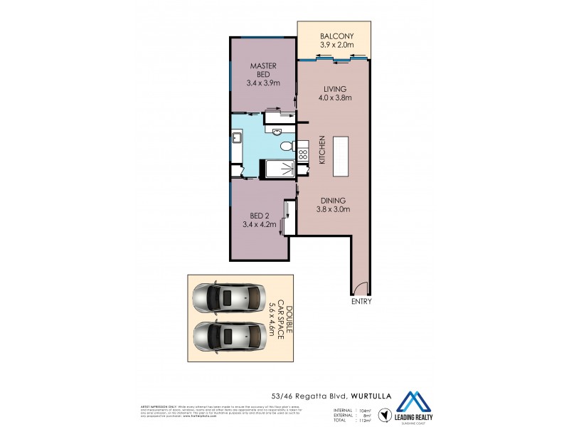 53/46 Regatta Blvd, Wurtulla QLD 4575 Floorplan