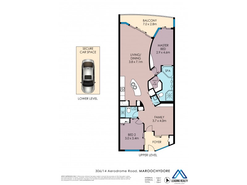 306/14 Aerodrome Road, Maroochydore QLD 4558 Floorplan