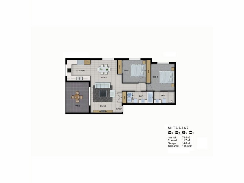 2/159 Birkdale Road, Birkdale QLD 4159 Floorplan